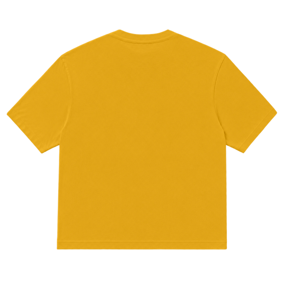 T-shirt EASE coupe relaxed, coloris moutarde, vue de dos
