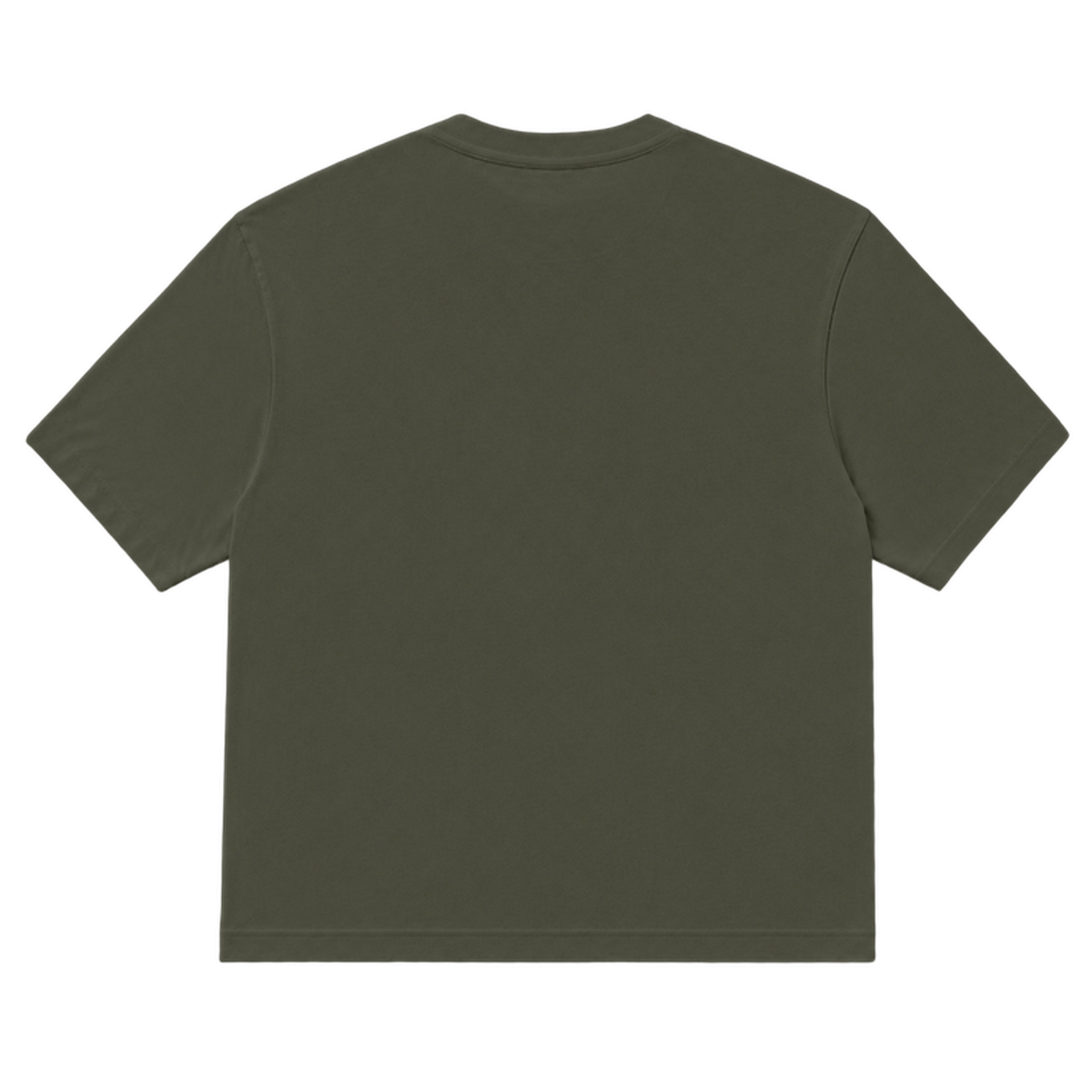 T-shirt EASE coupe relaxed, coloris olive fonce, vue de dos