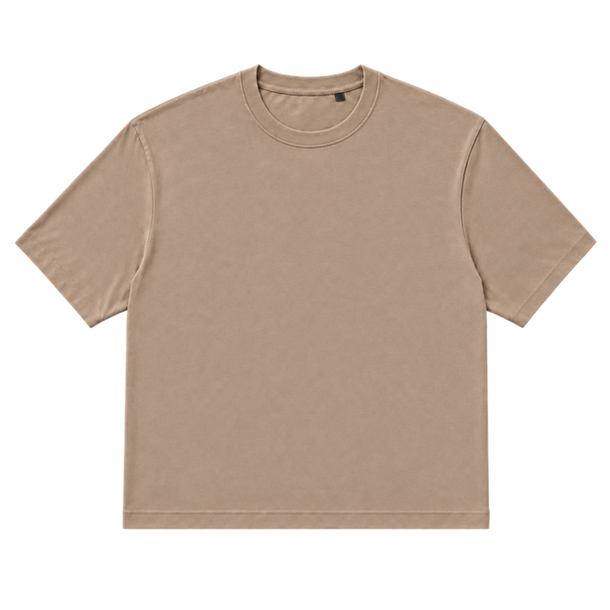 T-shirt EASE coupe relaxed, coloris taupe, vue de face