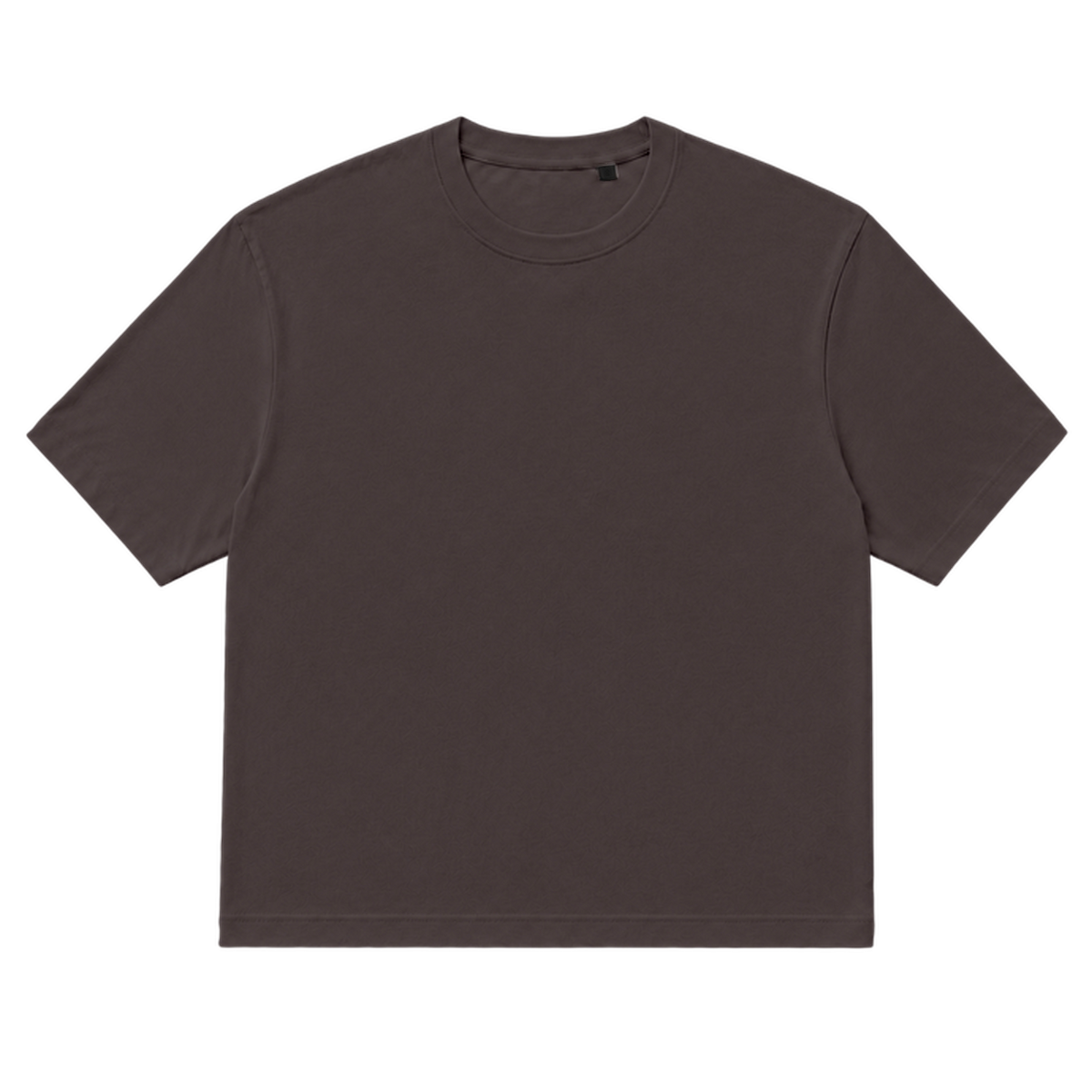 T-shirt EASE coupe relaxed, coloris marron fonce, vue de face