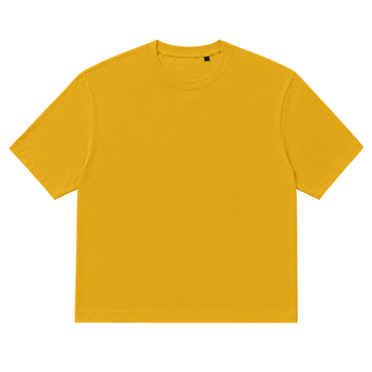 T-shirt EASE coupe relaxed, coloris moutarde, vue de face