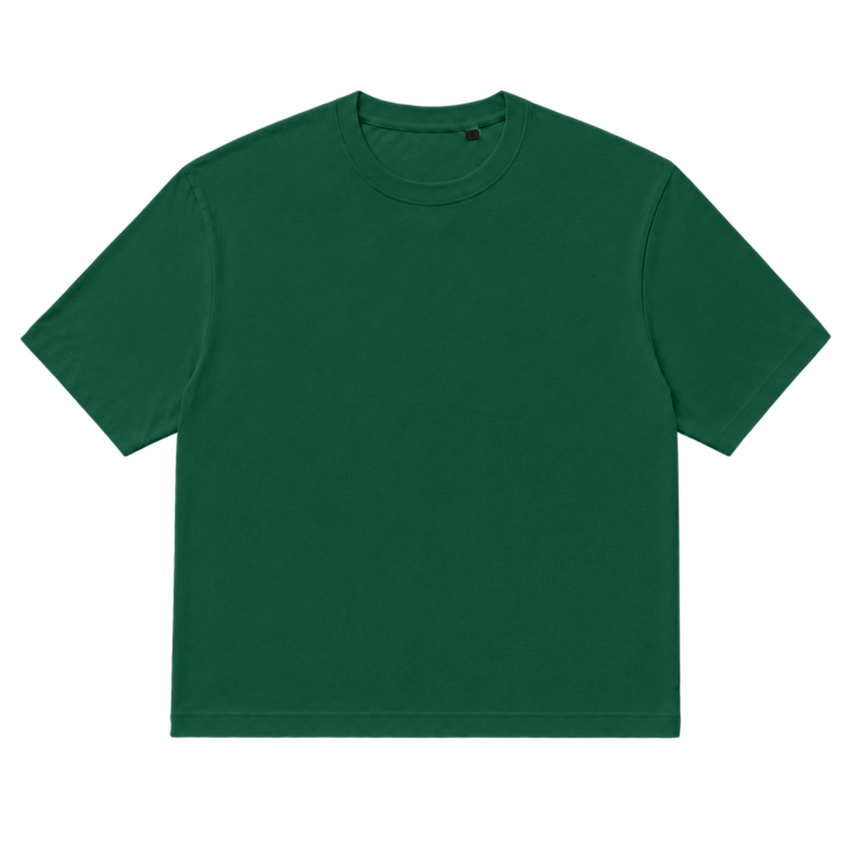 T-shirt EASE coupe relaxed, coloris vert fonce, vue de face