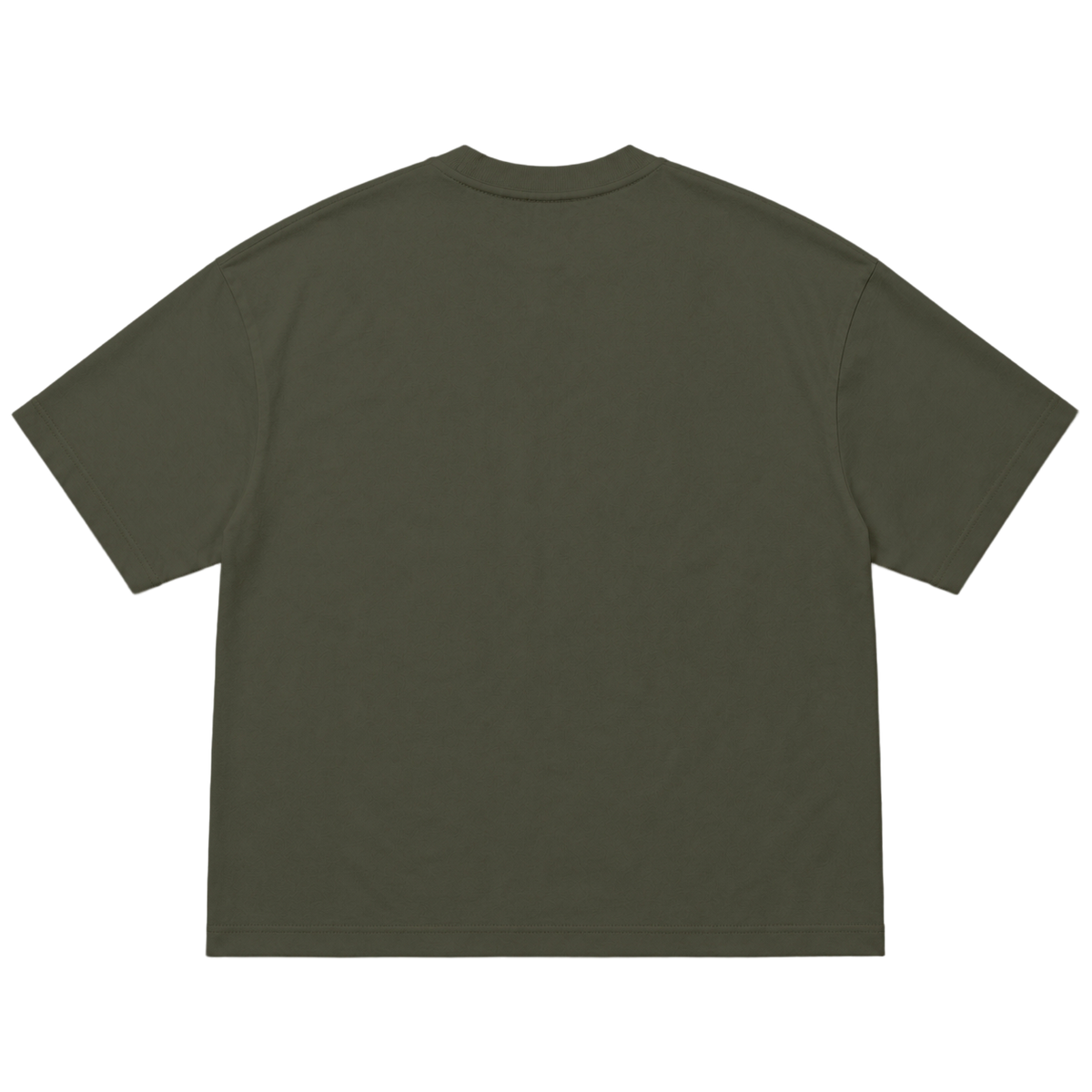 T-shirt FLOW coupe oversized, coloris olive fonce, vue de dos