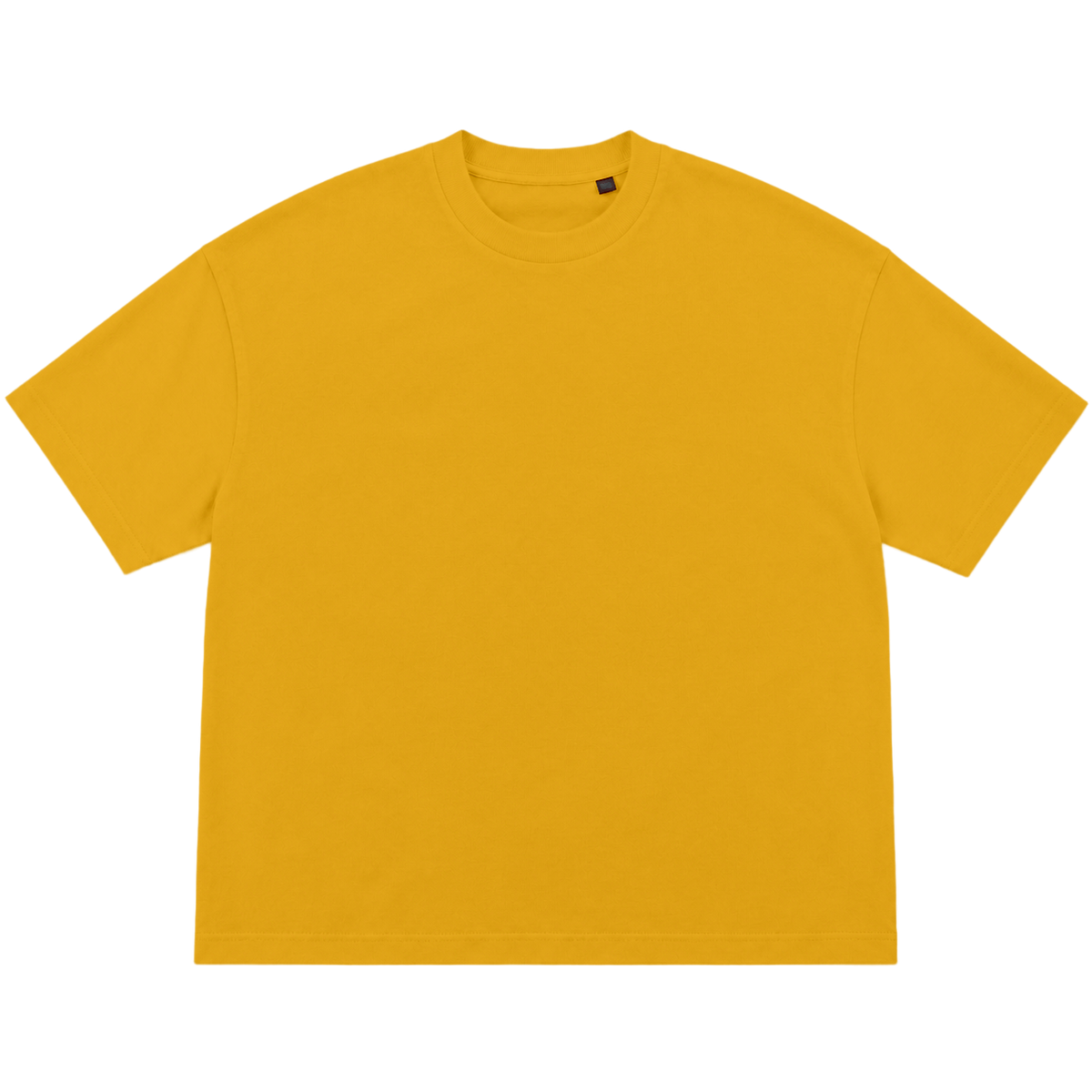 T-shirt FLOW coupe oversized, coloris moutarde, vue de face