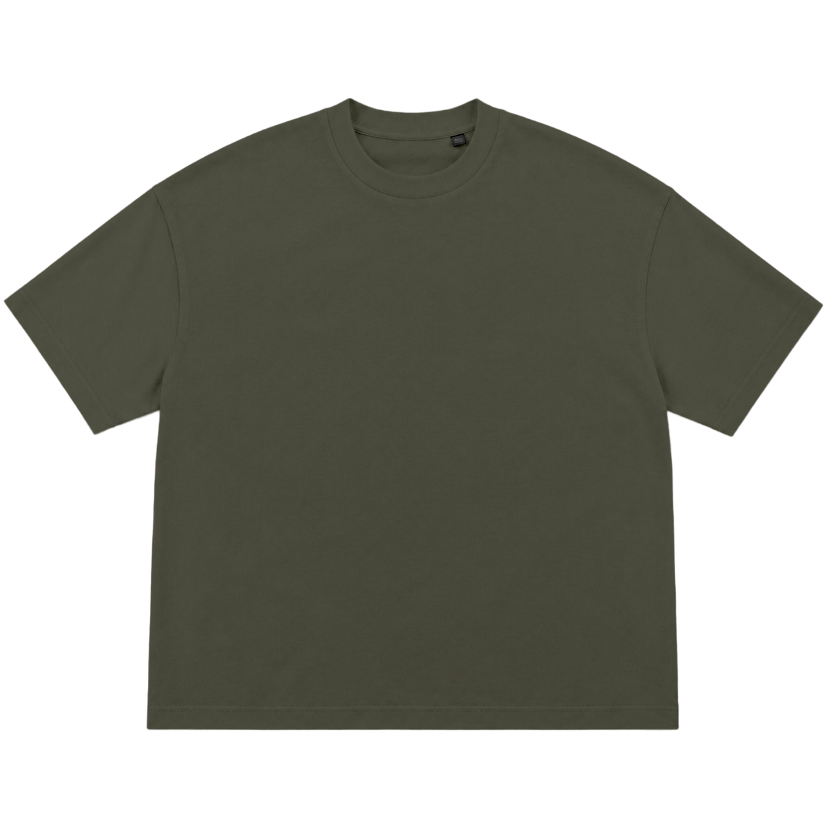 T-shirt FLOW coupe oversized, coloris olive fonce, vue de face