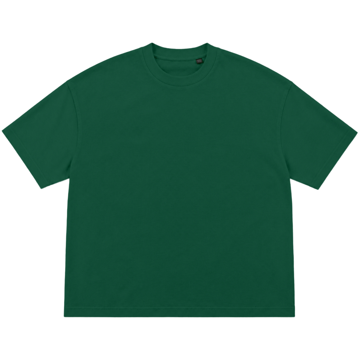 T-shirt FLOW coupe oversized, coloris vert fonce, vue de face