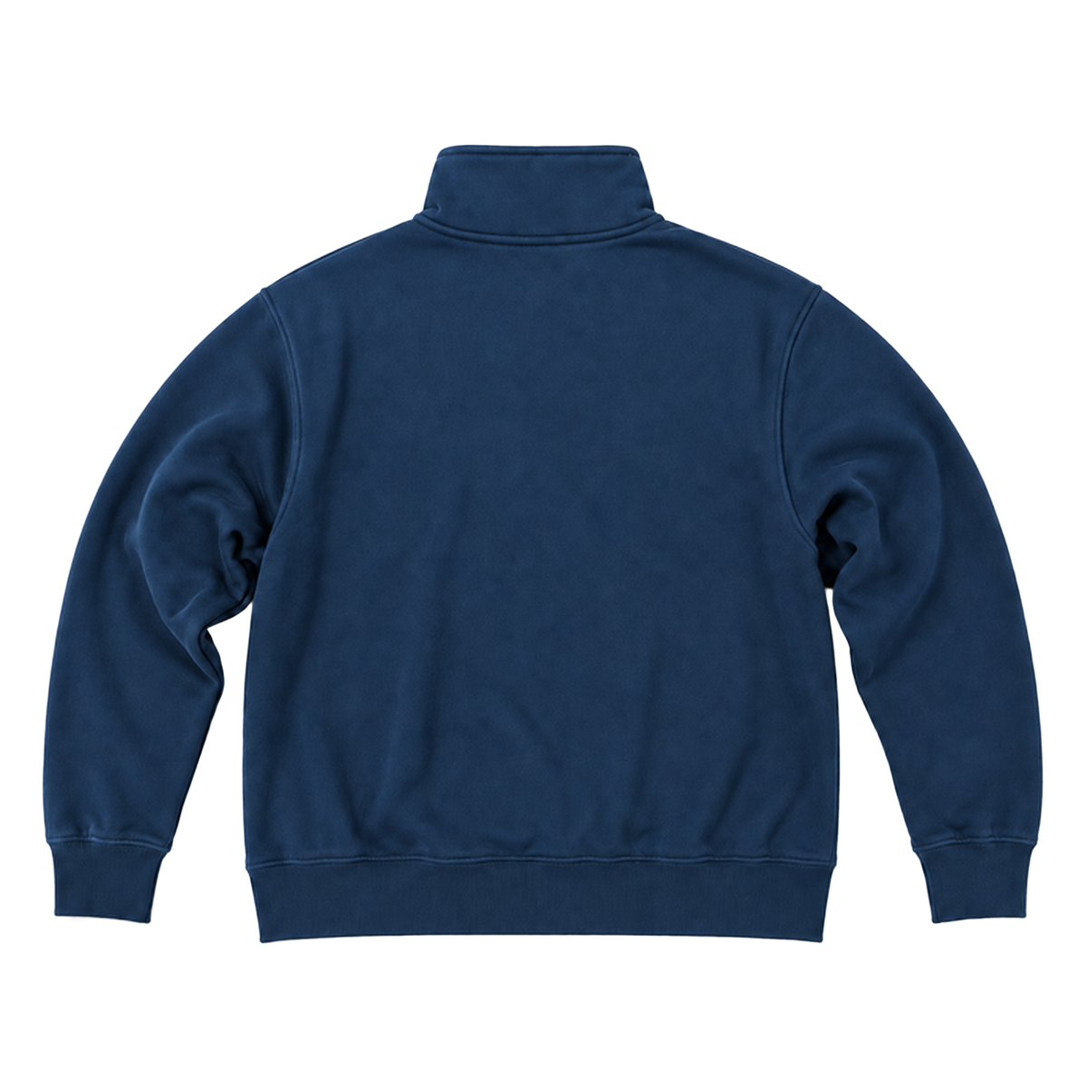 Quarter zip EDGE coupe relaxed, coloris bleu petrole, vue de dos