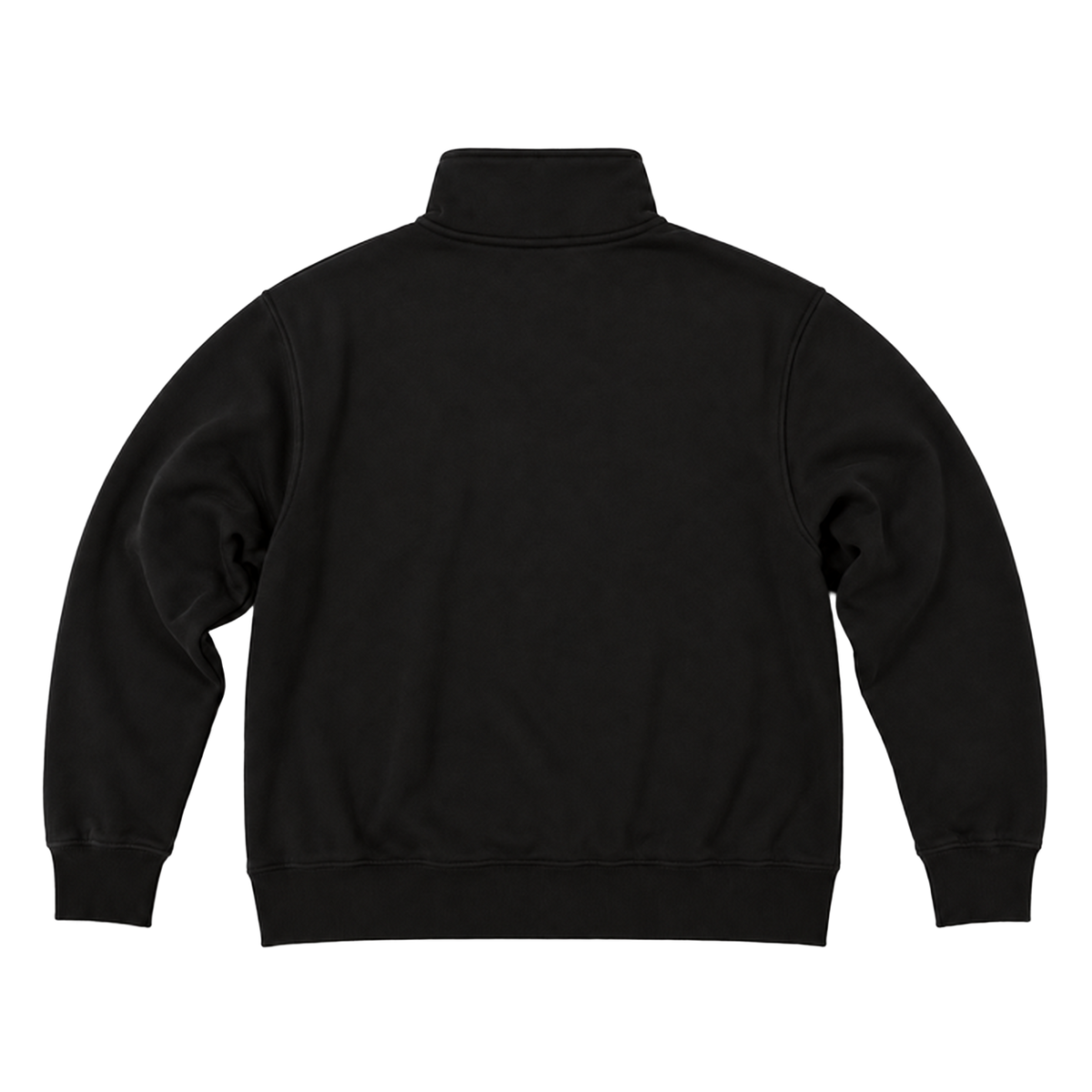 Quarter zip EDGE coupe relaxed, coloris noir, vue de dos