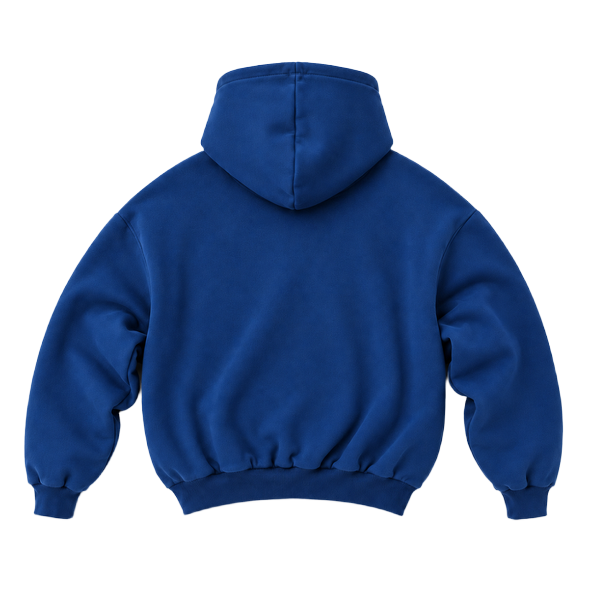 Hoodie FOLD coupe balloon, coloris bleu marine, vue de dos