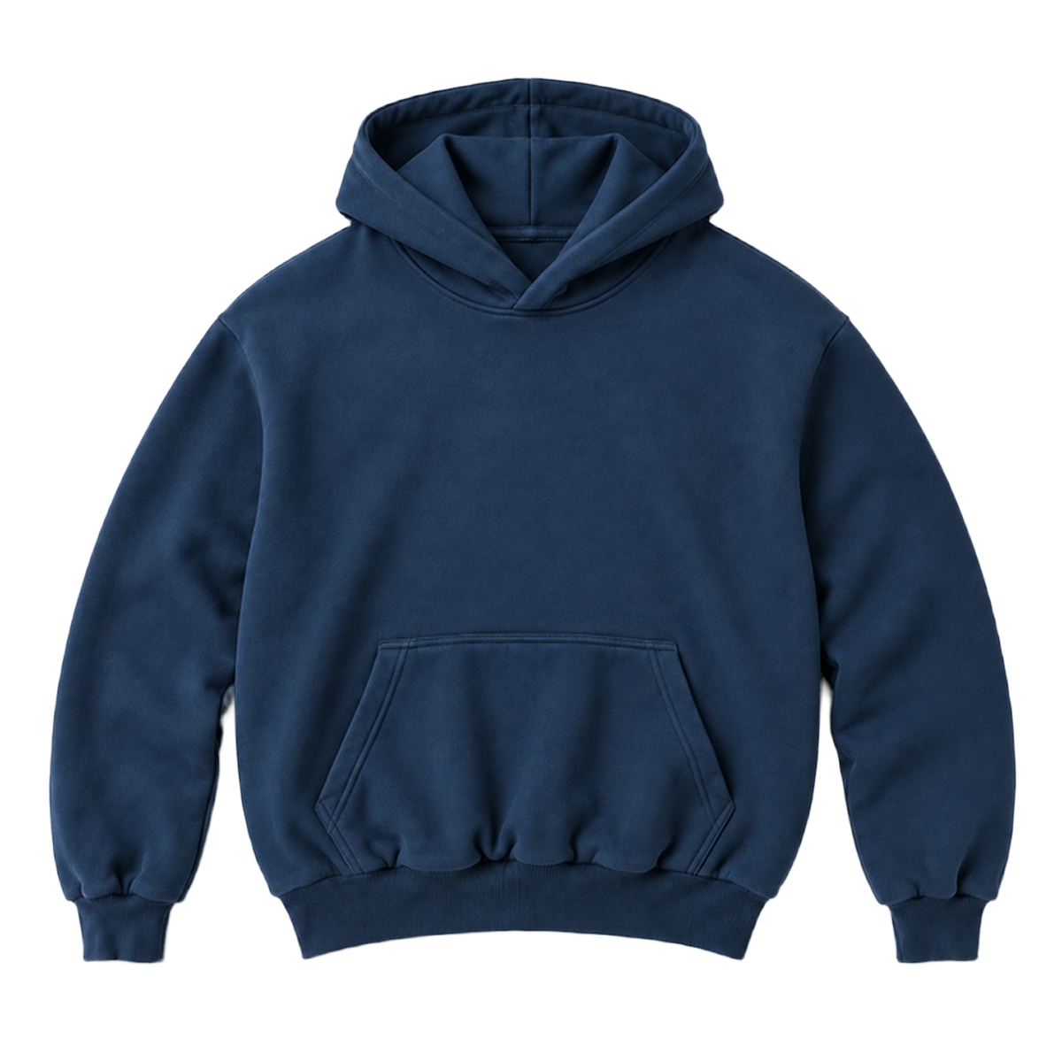 Hoodie FOLD coupe balloon, coloris bleu petrole, vue de face