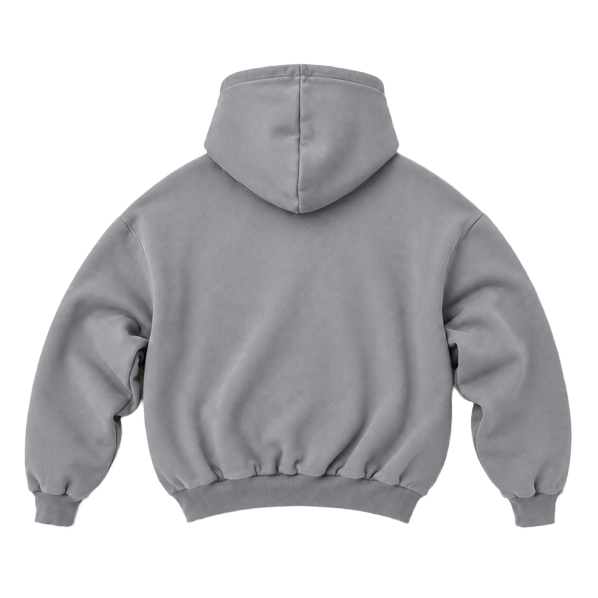 Hoodie FOLD coupe balloon, coloris gris, vue de dos