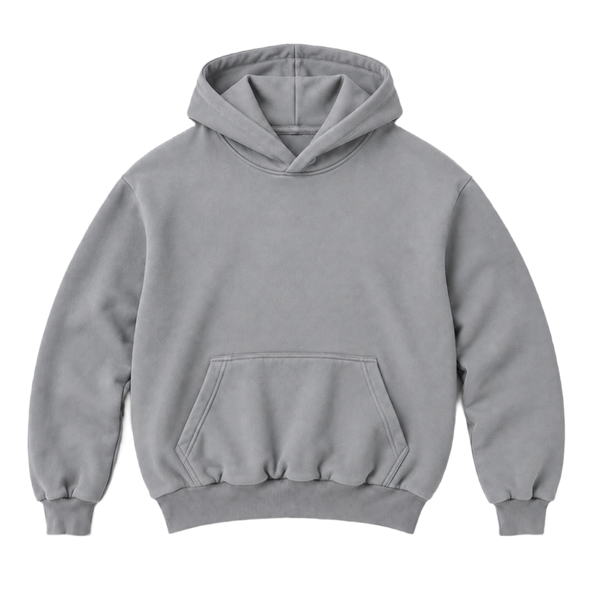 Hoodie FOLD coupe balloon, coloris gris, vue de face