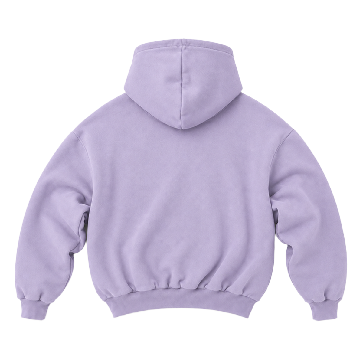 Hoodie FOLD coupe balloon, coloris lavande, vue de dos