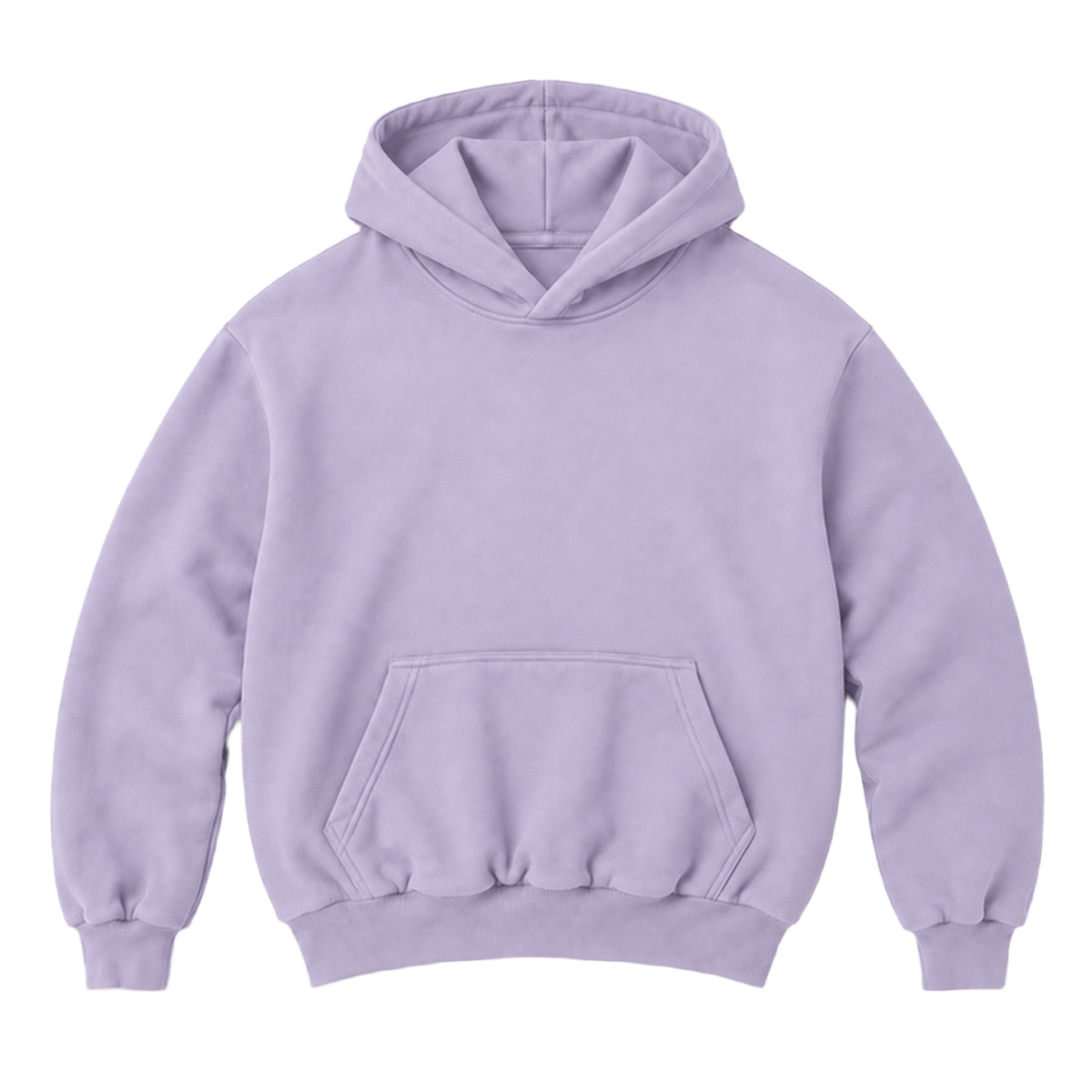Hoodie FOLD coupe balloon, coloris lavande, vue de face