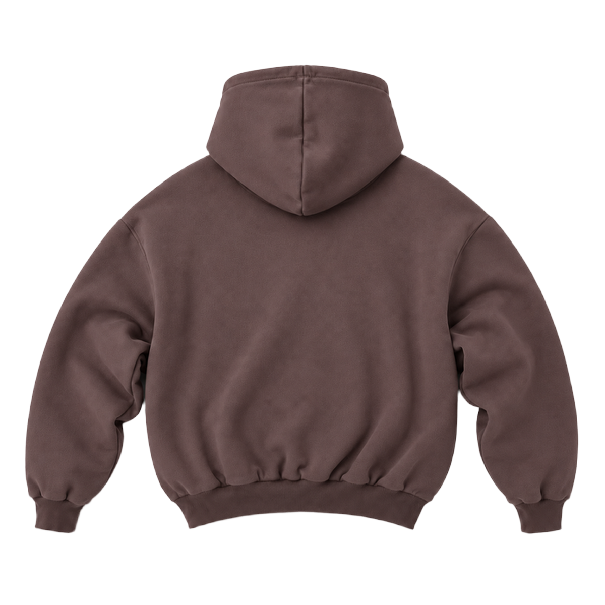 Hoodie FOLD coupe balloon, coloris marron, vue de dos