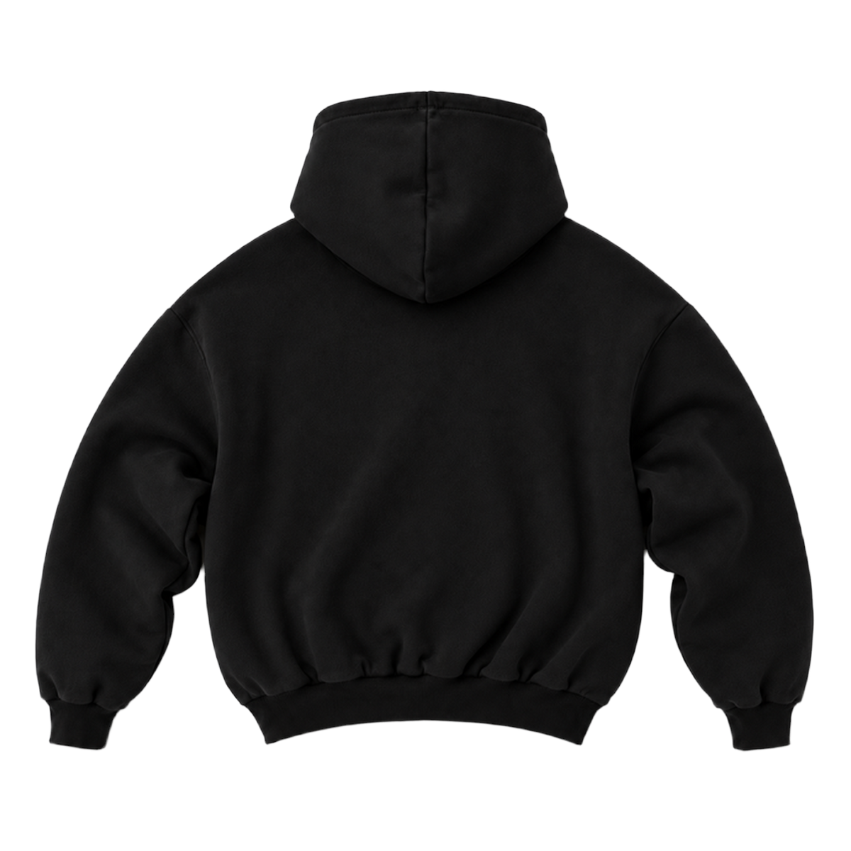 Hoodie FOLD coupe balloon, coloris noir, vue de dos
