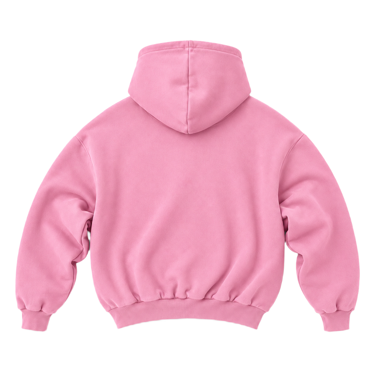 Hoodie FOLD coupe balloon, coloris rose clair, vue de dos