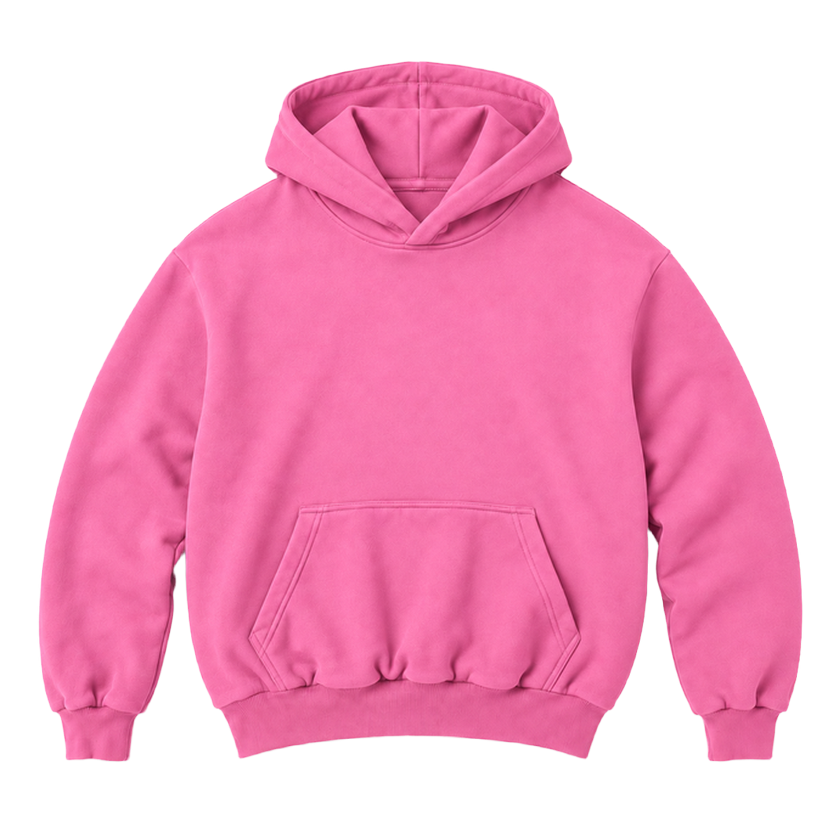 Hoodie FOLD coupe balloon, coloris rose, vue de face