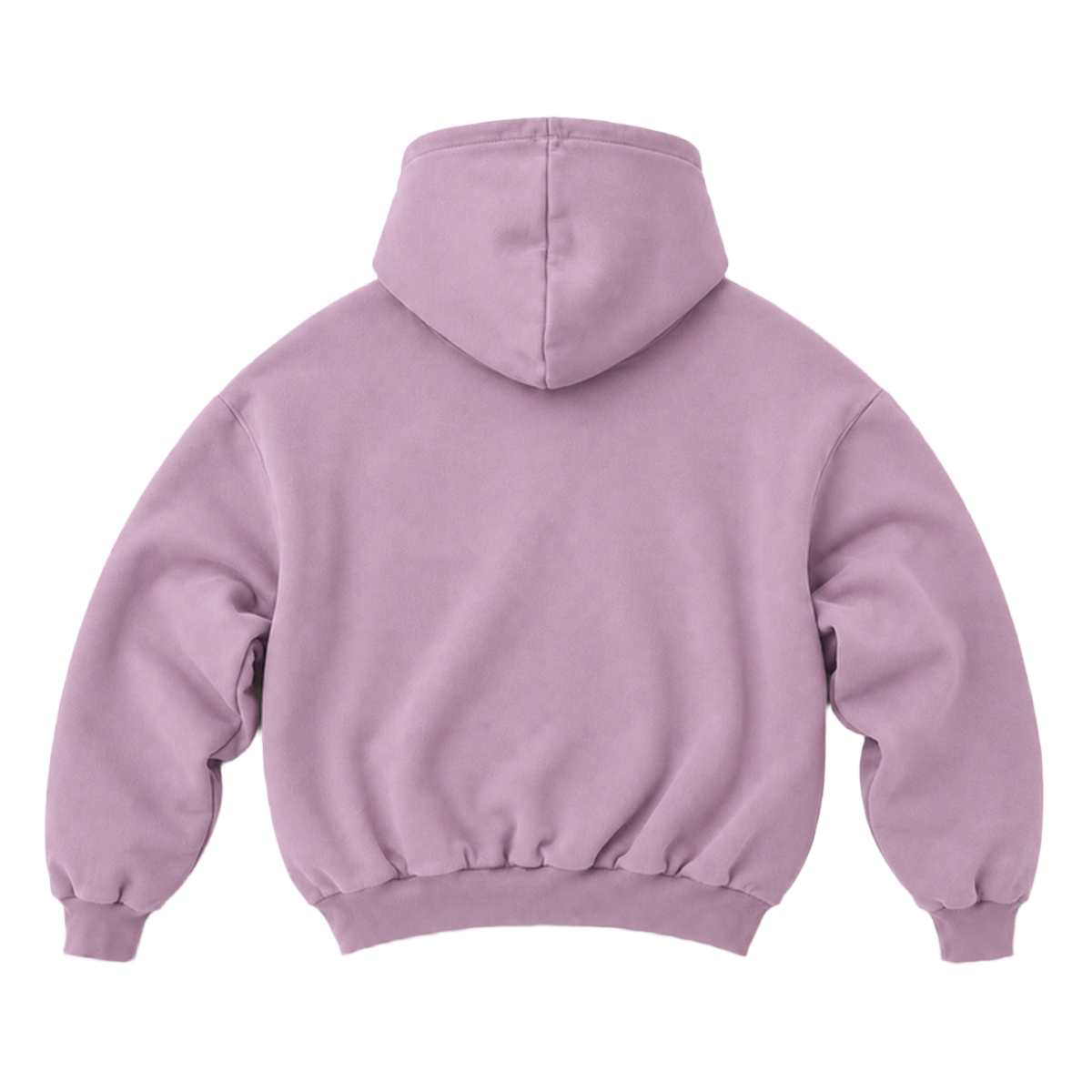 Hoodie FOLD coupe balloon, coloris rose poudre, vue de dos