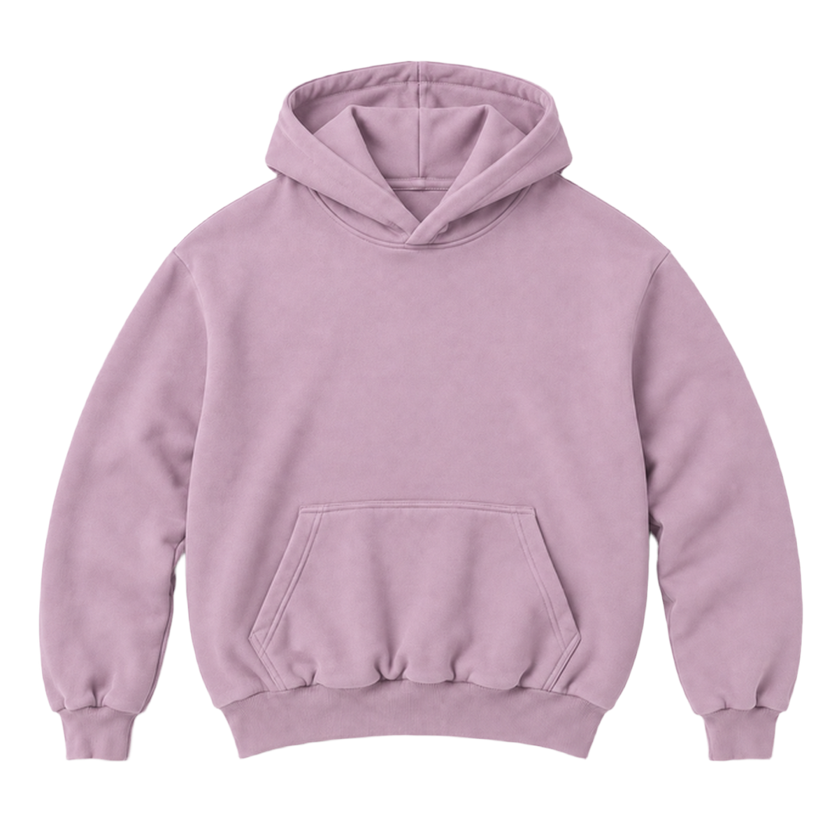 Hoodie FOLD coupe balloon, coloris rose poudre, vue de face