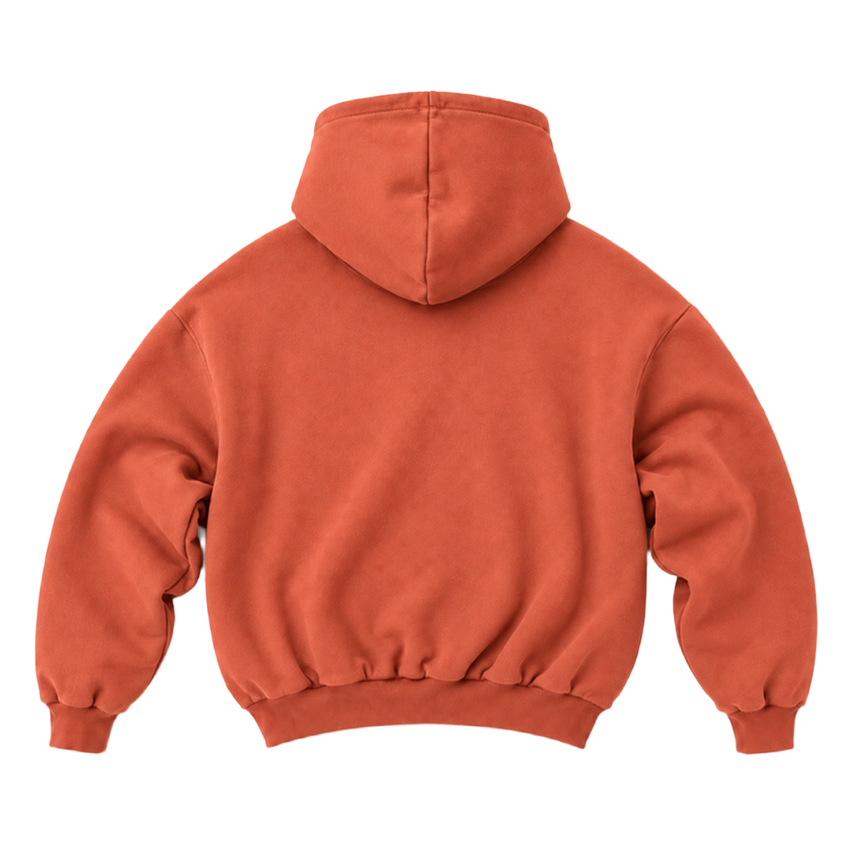 Hoodie FOLD coupe balloon, coloris terracotta, vue de dos