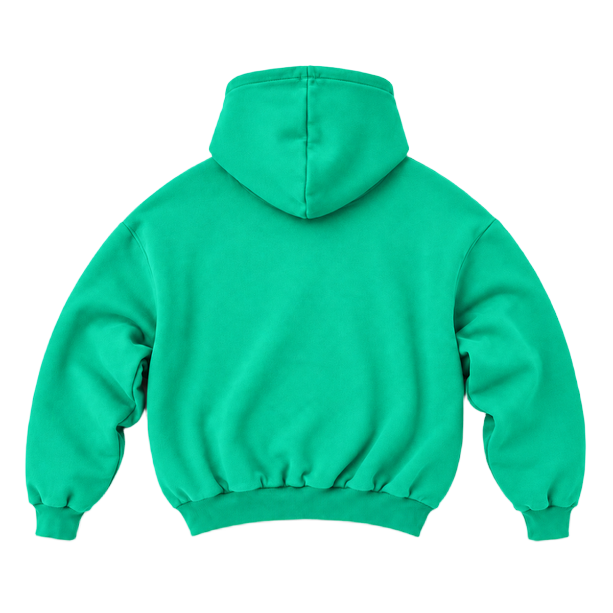 Hoodie FOLD coupe balloon, coloris vert, vue de dos