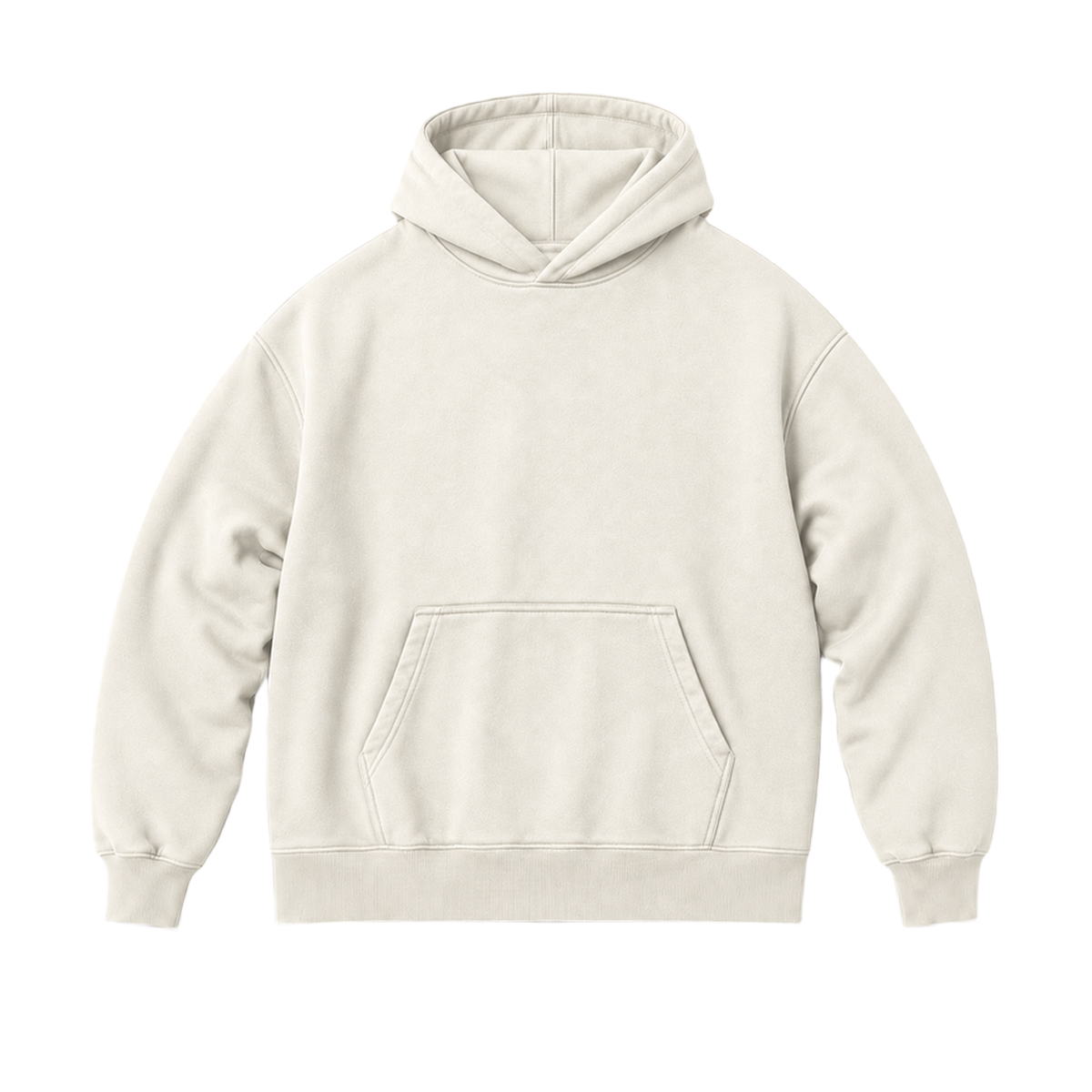 Hoodie FRAME coupe oversized, coloris blanc casse, vue de face