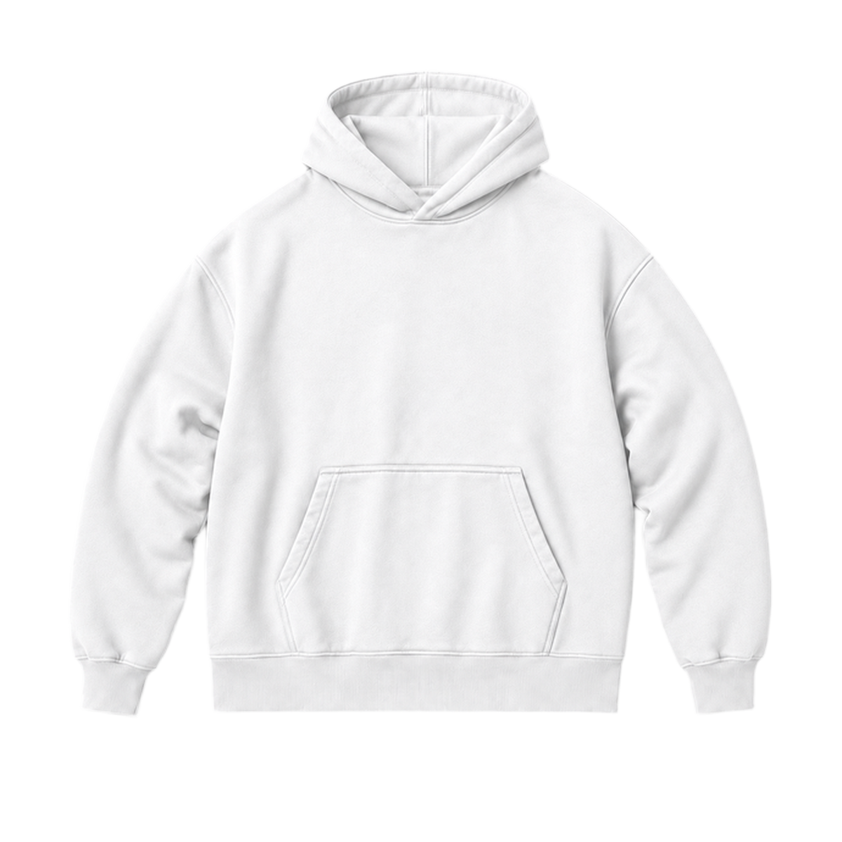 Hoodie FRAME coupe oversized, coloris blanc, vue de face