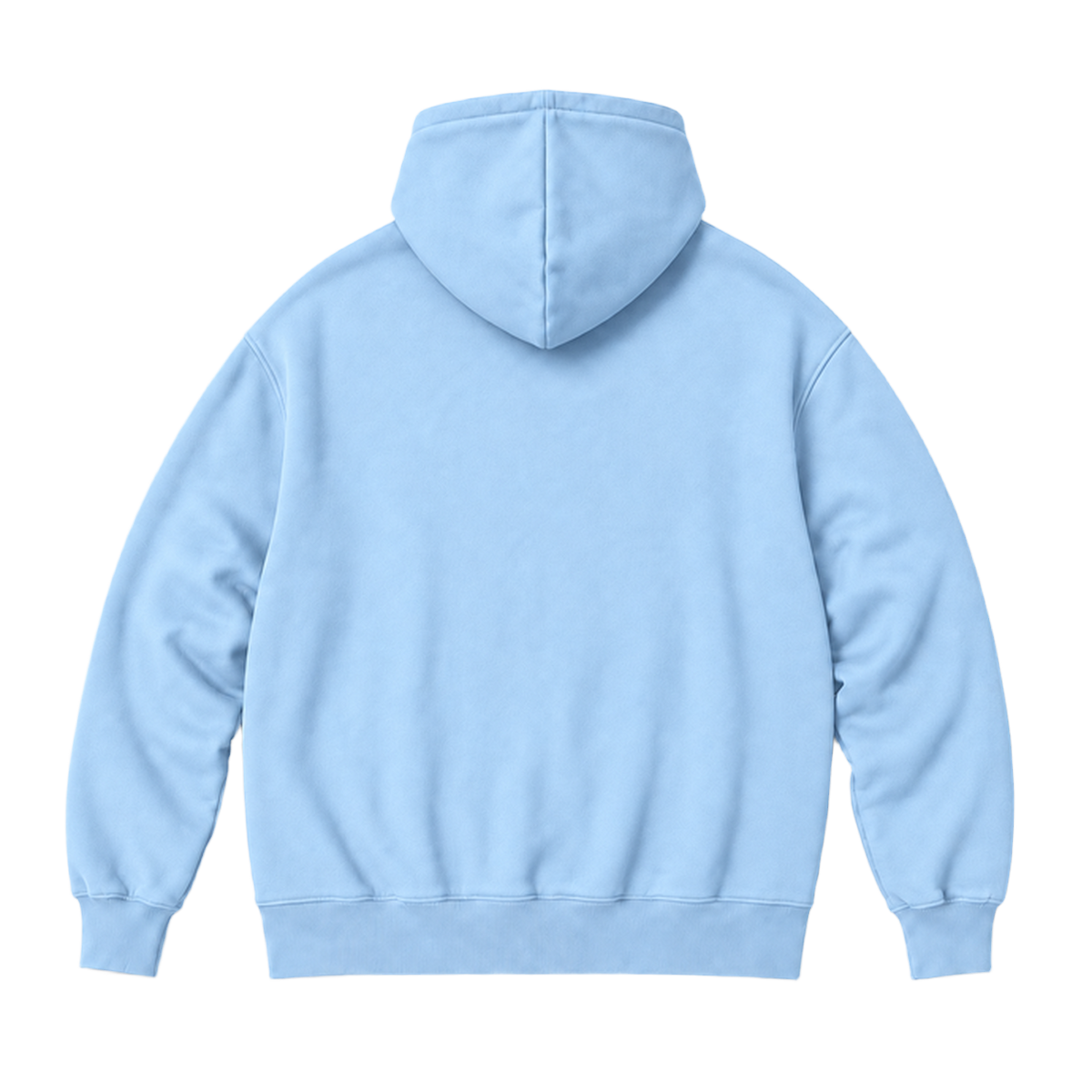 Hoodie FRAME coupe oversized, coloris bleu clair, vue de dos