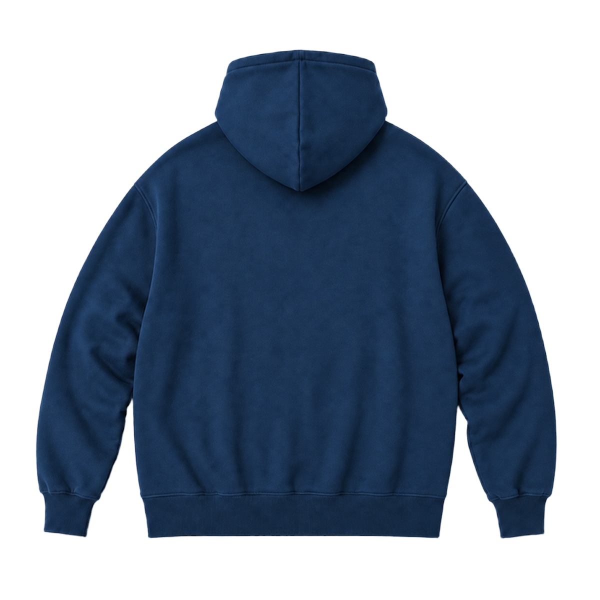 Hoodie FRAME coupe oversized, coloris bleu petrole, vue de dos