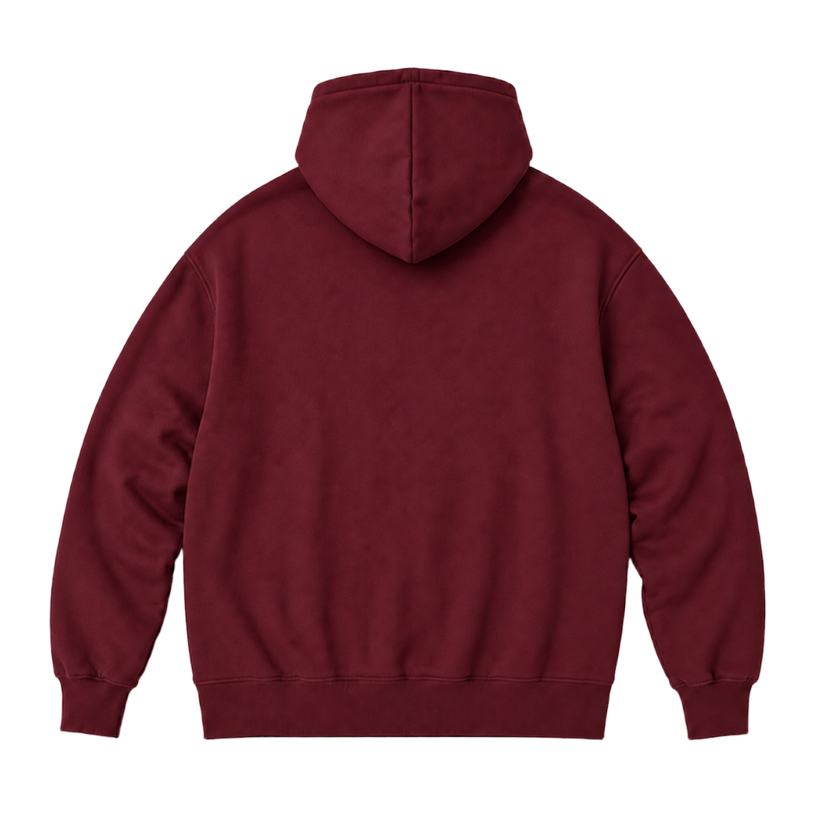 Hoodie FRAME coupe oversized, coloris bordeaux, vue de dos
