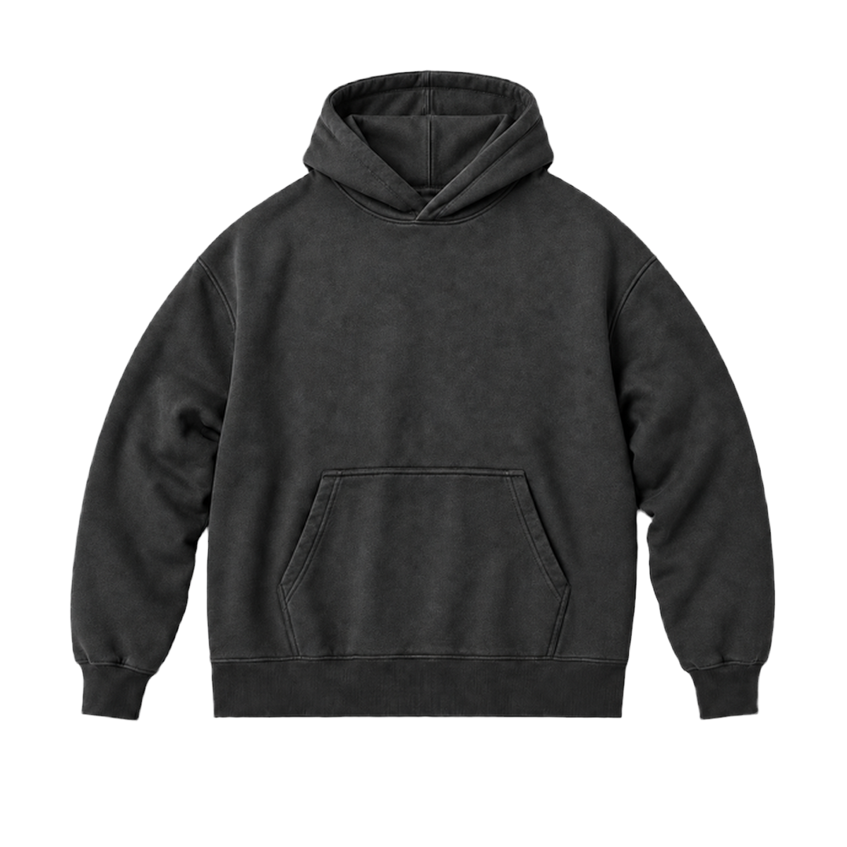 Hoodie FRAME coupe oversized, coloris gris fonce, vue de face