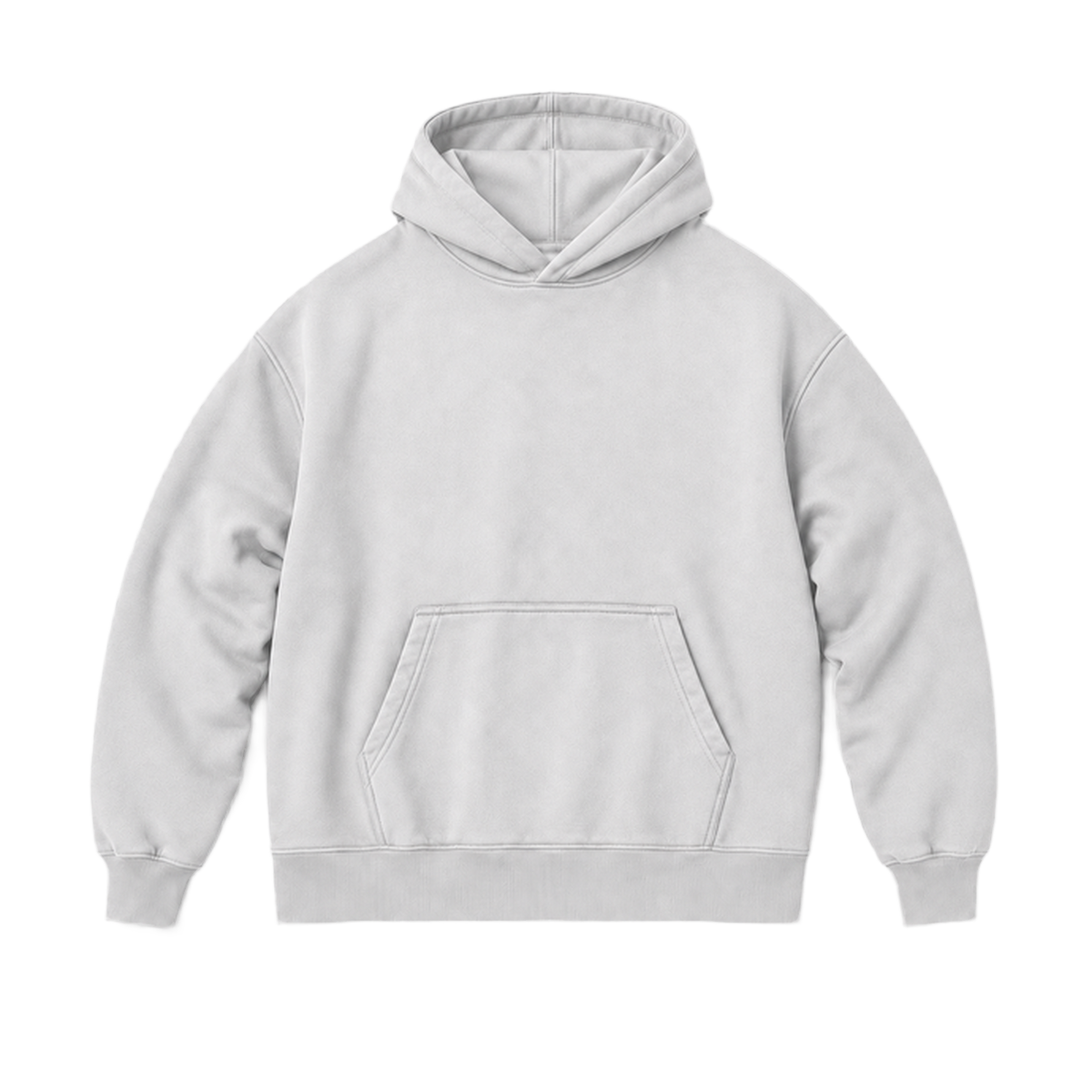 Hoodie FRAME coupe oversized, coloris gris froid, vue de face