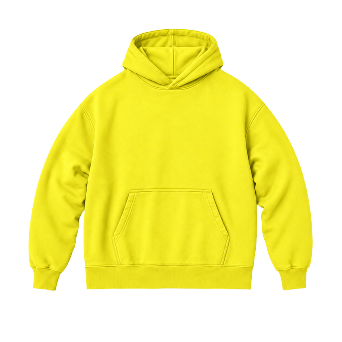 Hoodie FRAME coupe oversized, coloris jaune, vue de face