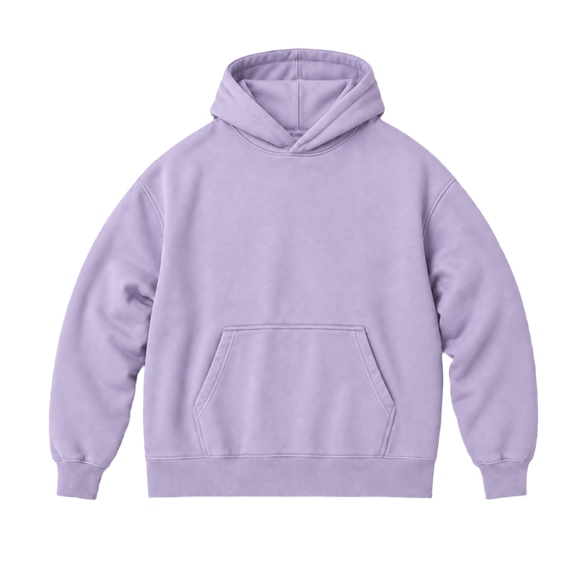 Hoodie FRAME coupe oversized, coloris lavande, vue de face