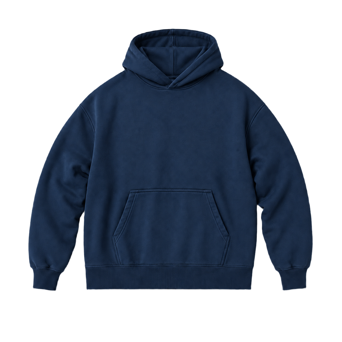 Hoodie FRAME coupe oversized, coloris marine fonce, vue de face