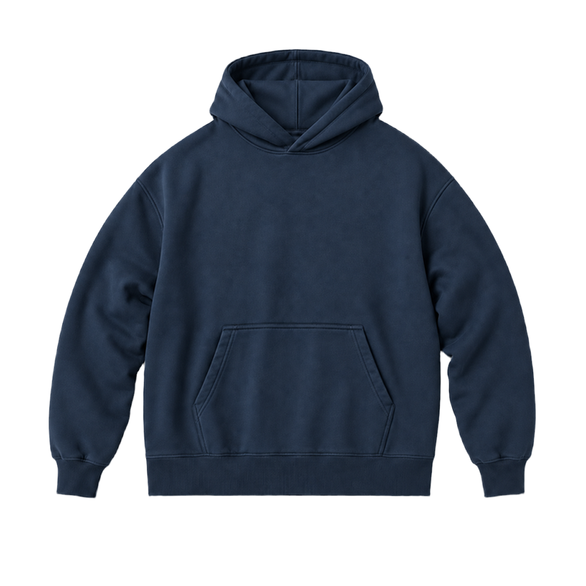 Hoodie FRAME coupe oversized, coloris marine profond, vue de face