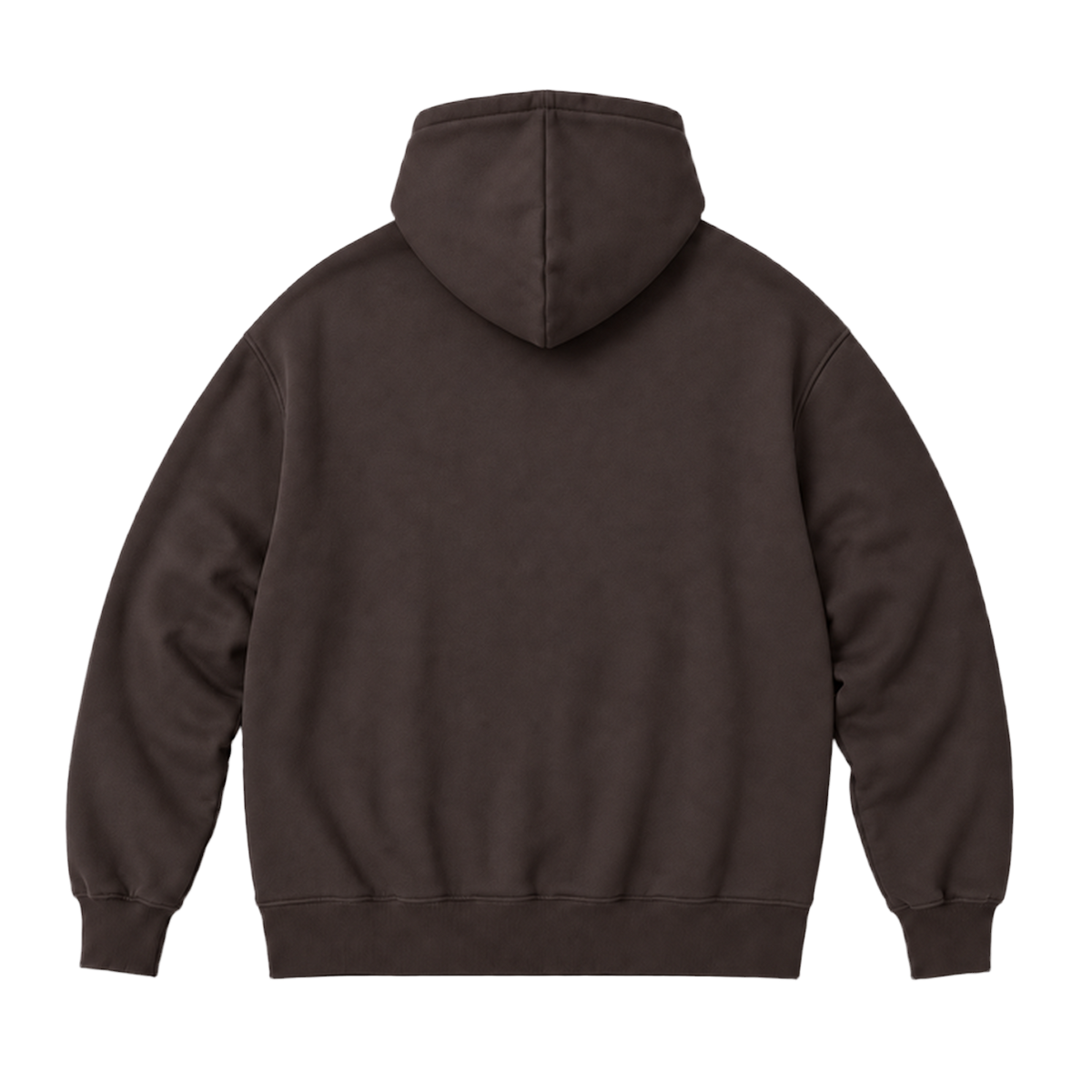 Hoodie FRAME coupe oversized, coloris marron fonce, vue de dos
