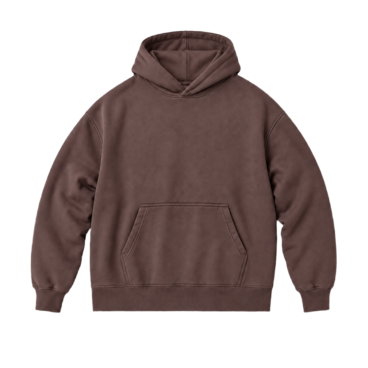 Hoodie FRAME coupe oversized, coloris marron, vue de face