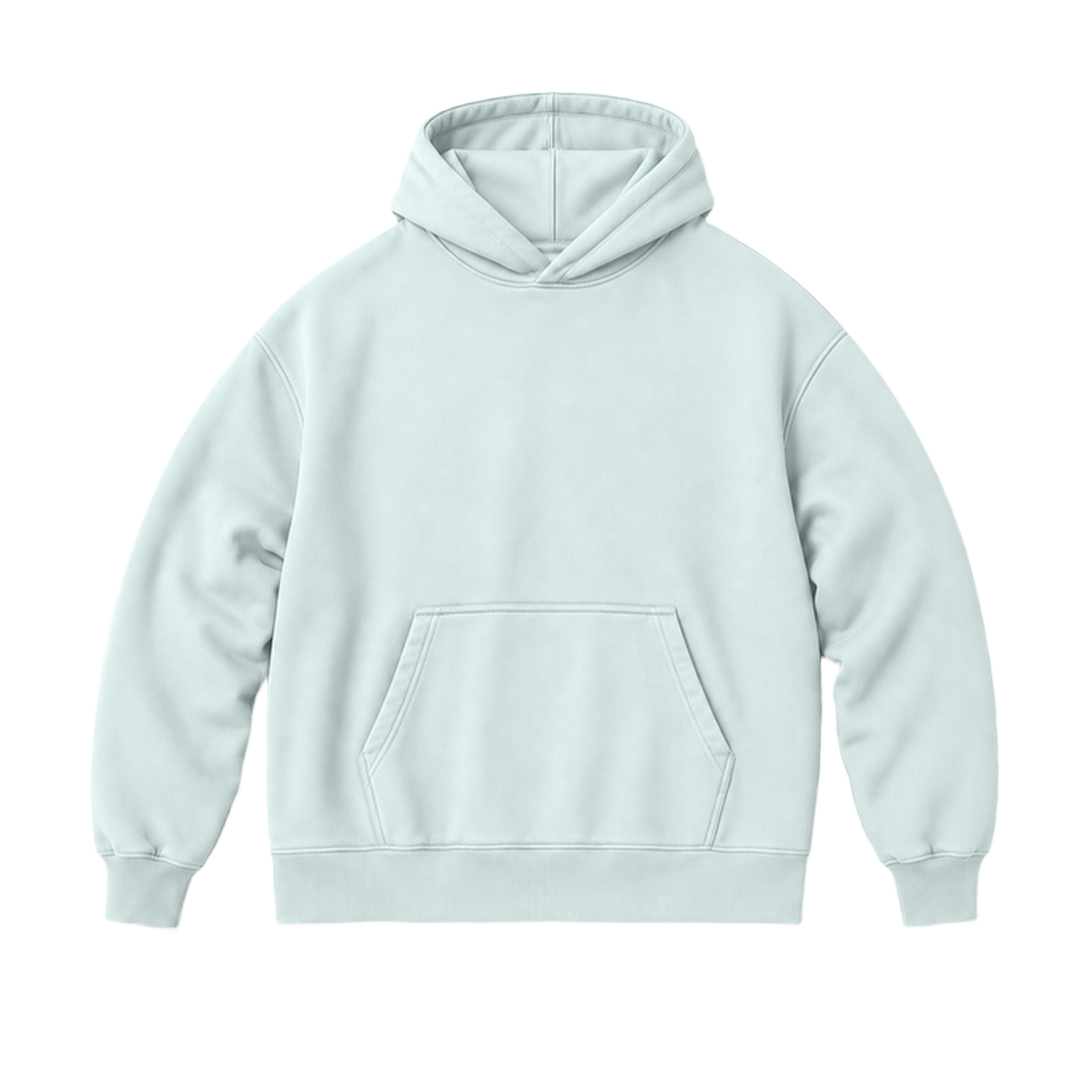 Hoodie FRAME coupe oversized, coloris menthe, vue de face