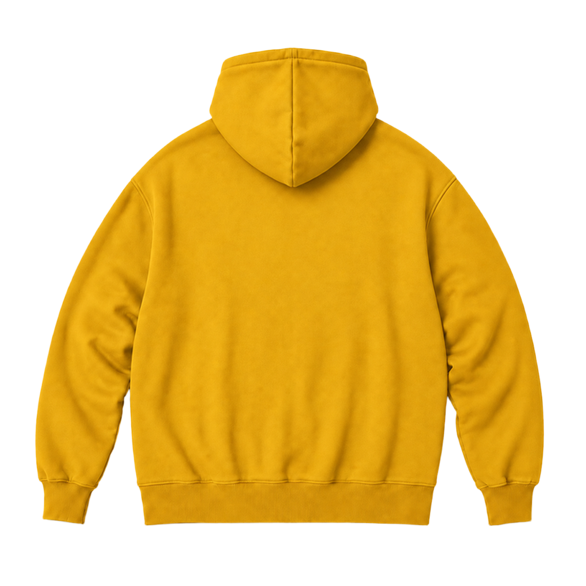 Hoodie FRAME coupe oversized, coloris moutarde, vue de dos