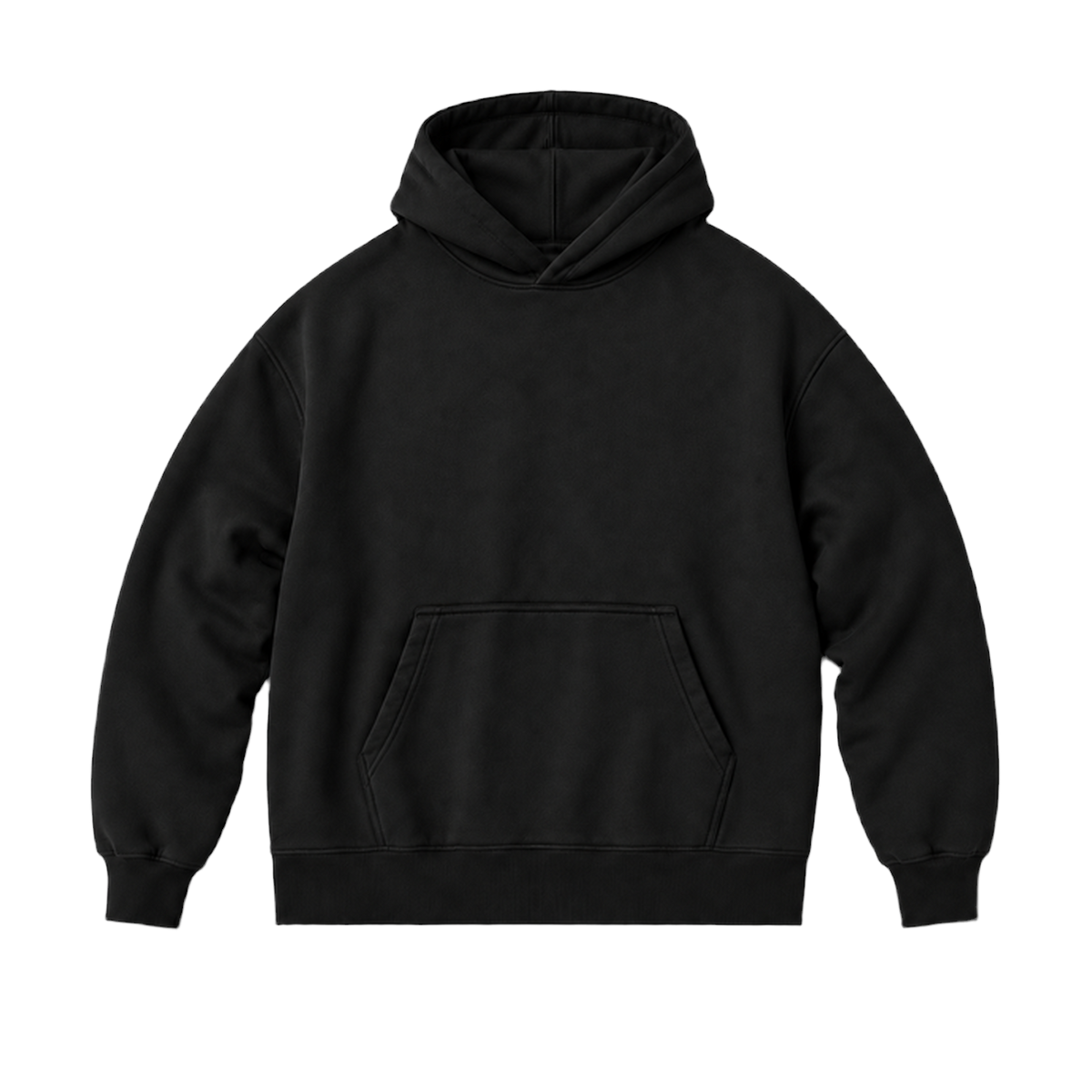 Hoodie FRAME coupe oversized, coloris noir, vue de face