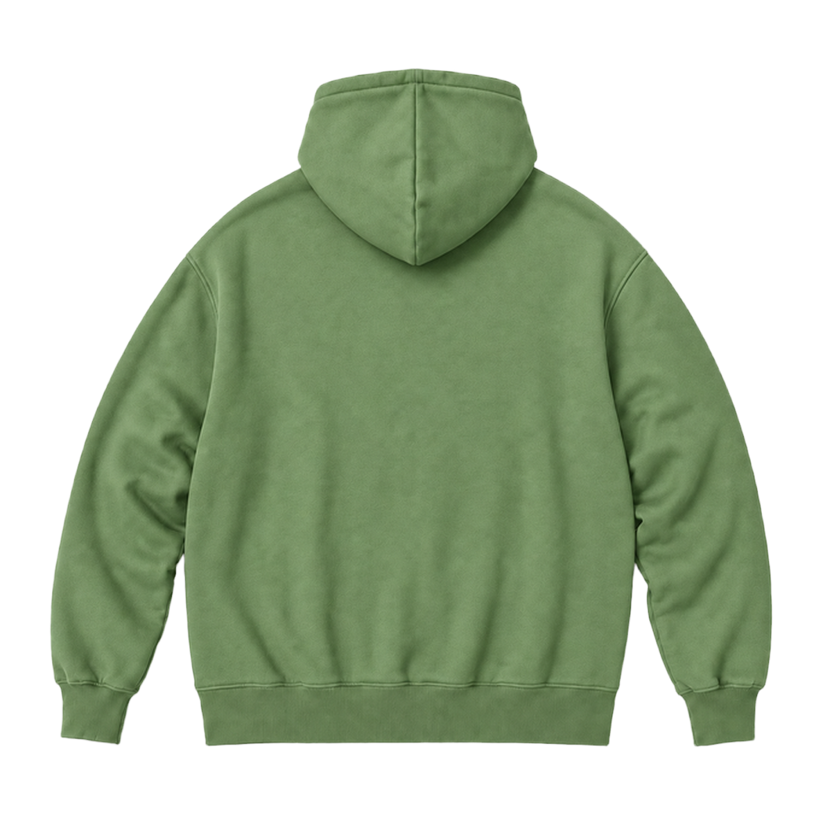 Hoodie FRAME coupe oversized, coloris olive, vue de dos