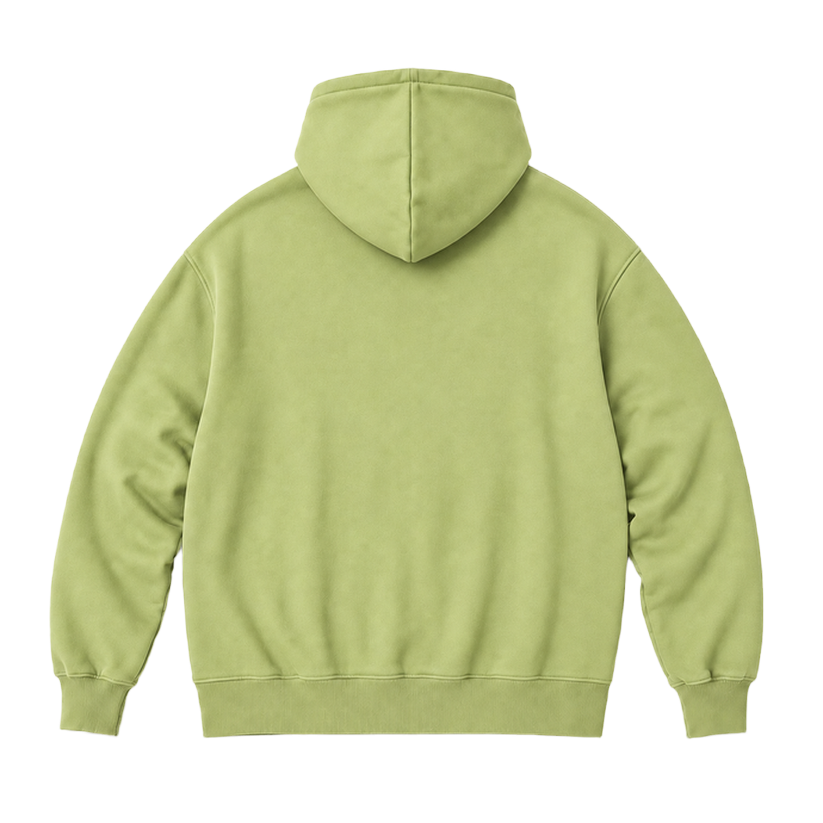 Hoodie FRAME coupe oversized, coloris pistache, vue de dos