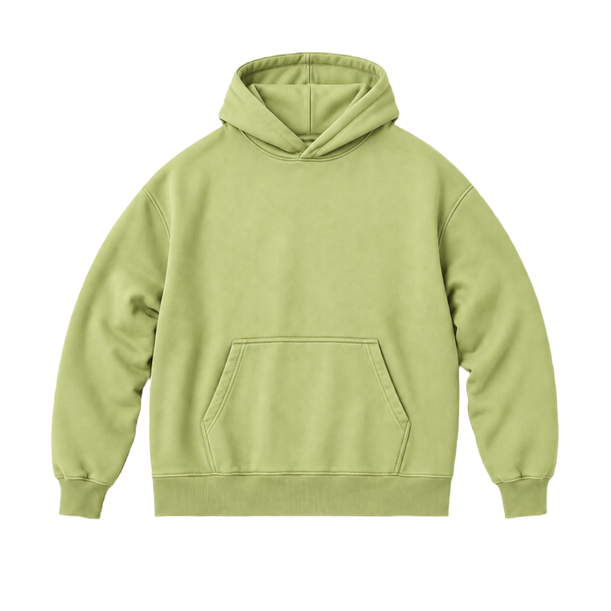 Hoodie FRAME coupe oversized, coloris pistache, vue de face