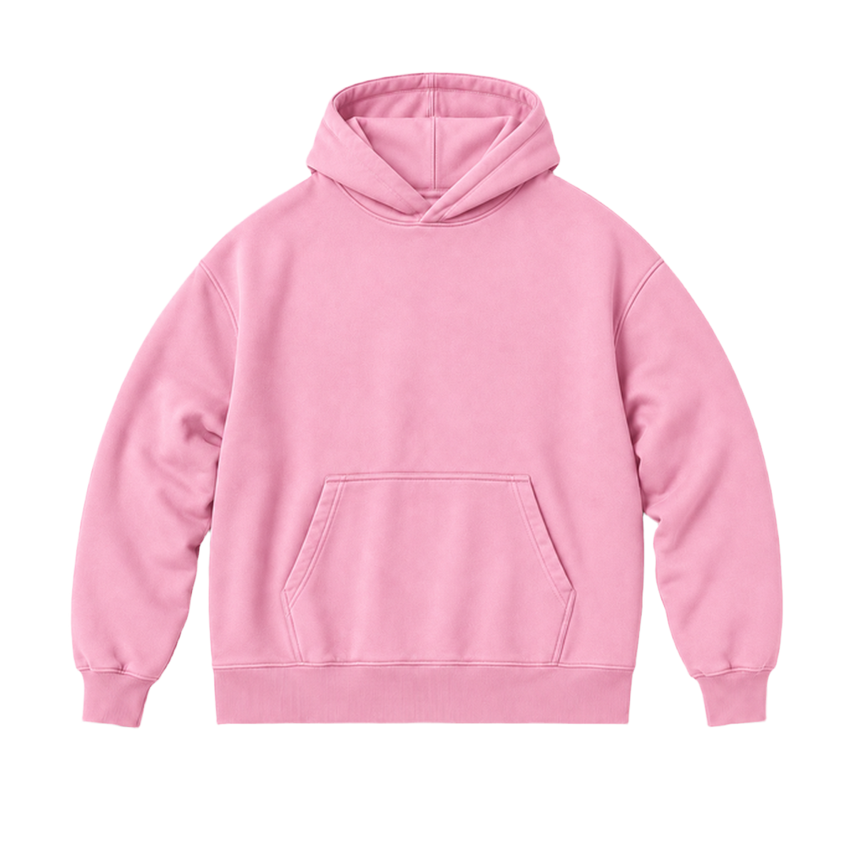 Hoodie FRAME coupe oversized, coloris rose clair, vue de face
