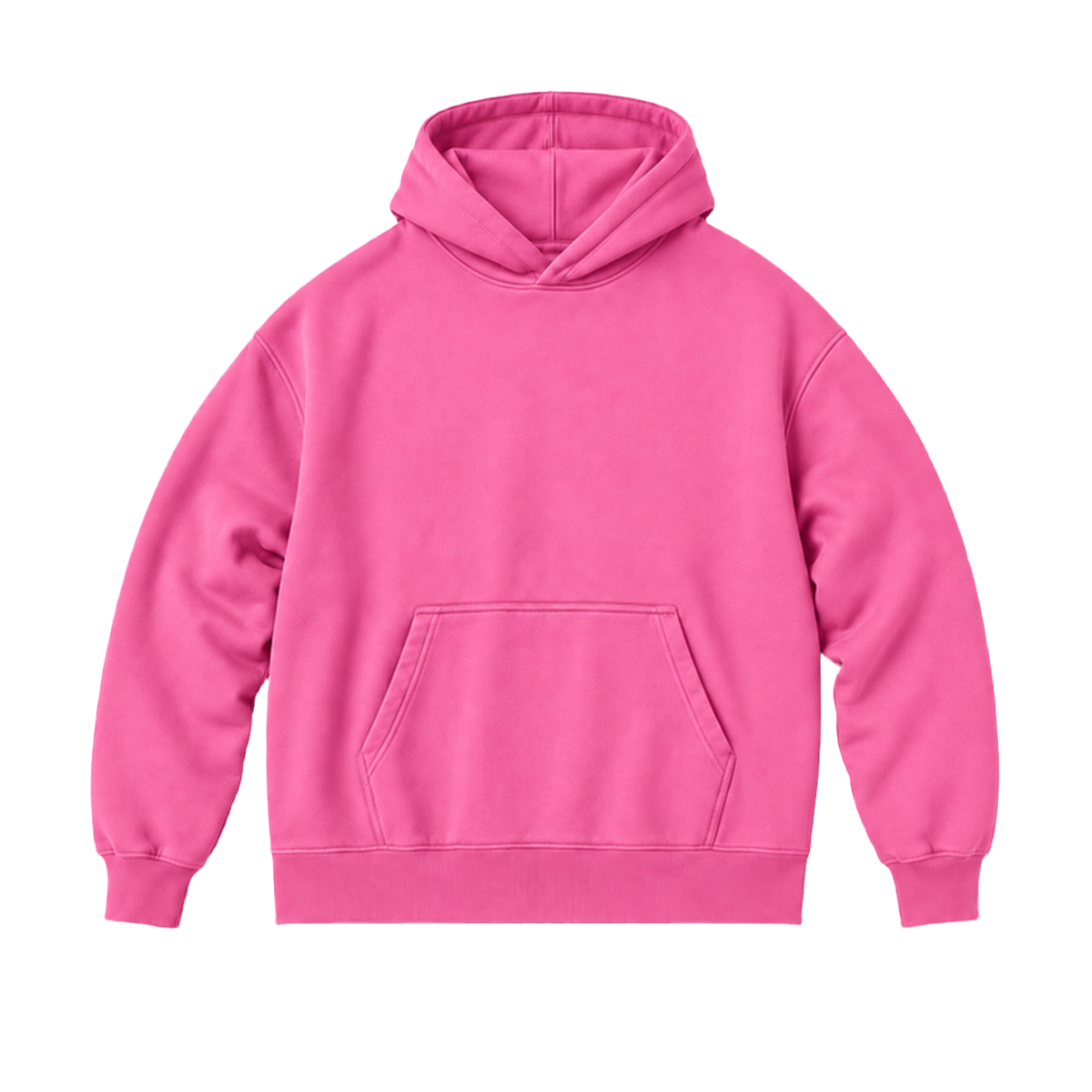 Hoodie FRAME coupe oversized, coloris rose, vue de face