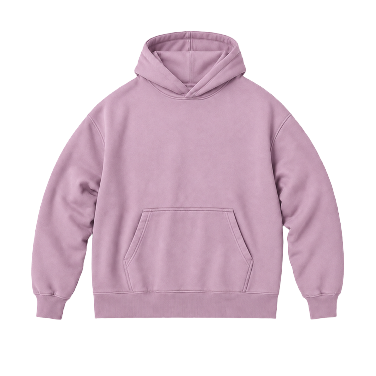 Hoodie FRAME coupe oversized, coloris rose poudre, vue de face