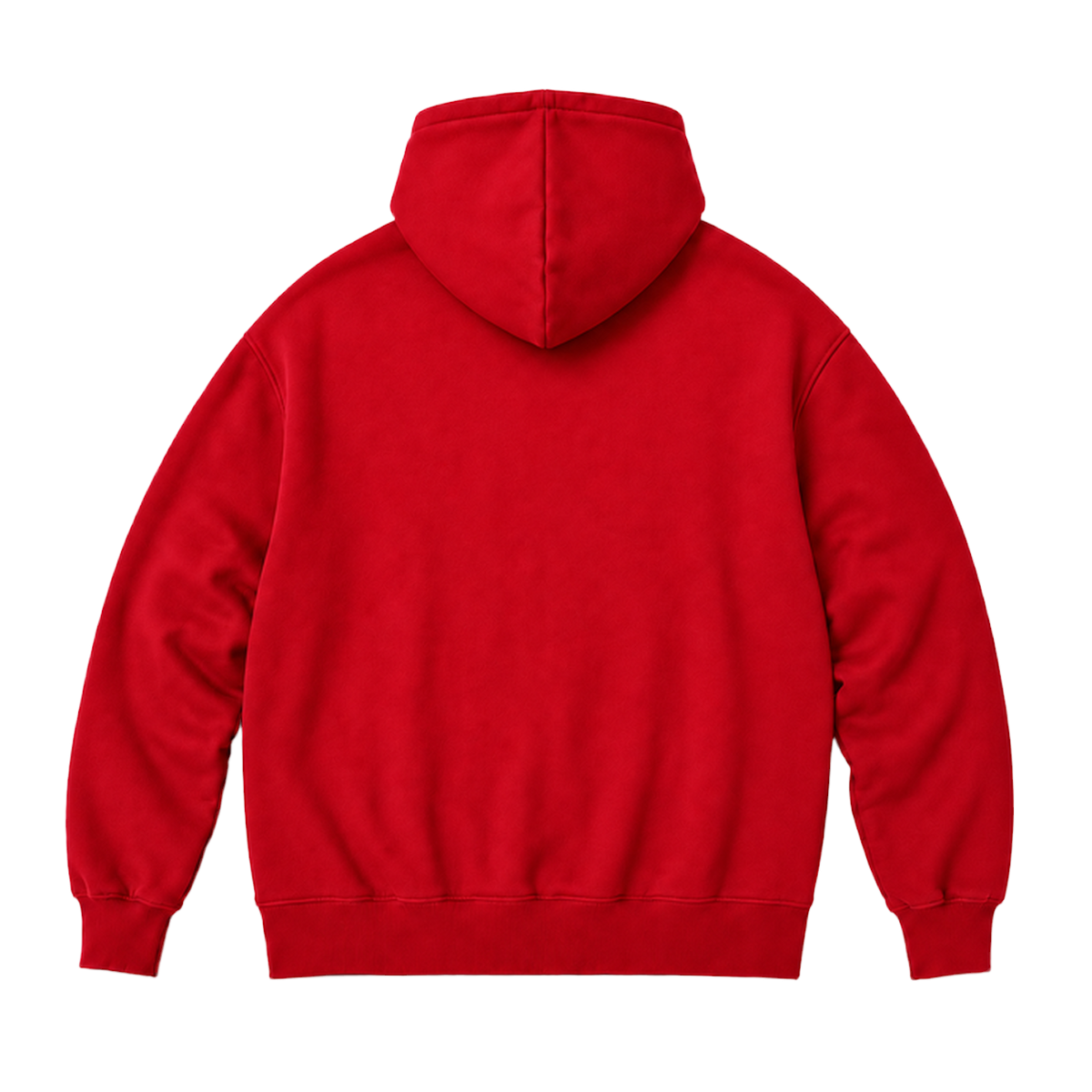 Hoodie FRAME coupe oversized, coloris rouge, vue de dos