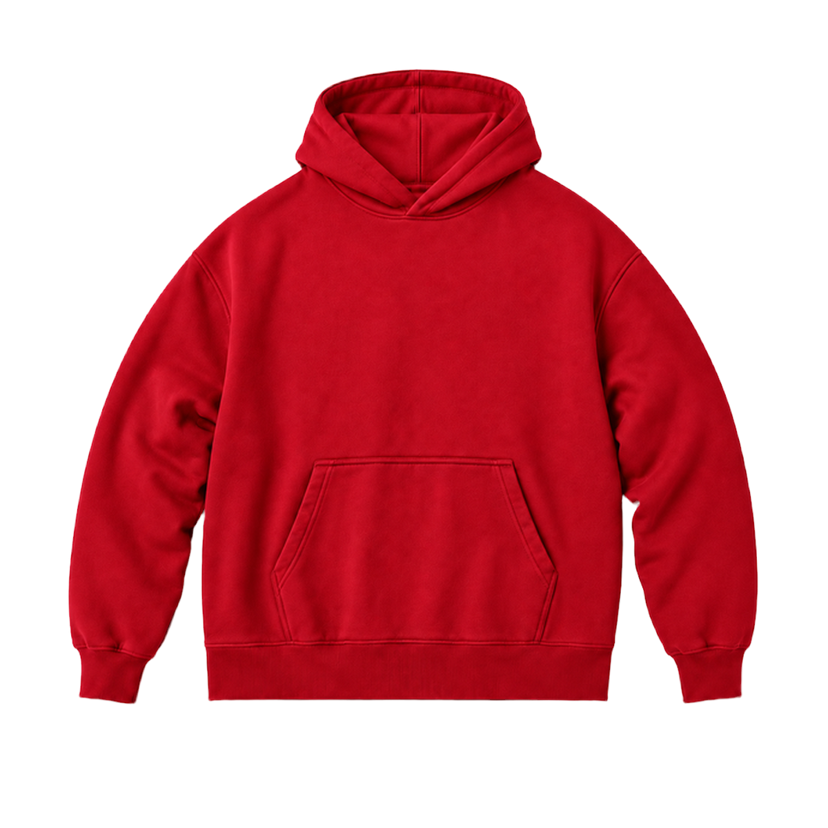 Hoodie FRAME coupe oversized, coloris rouge, vue de face